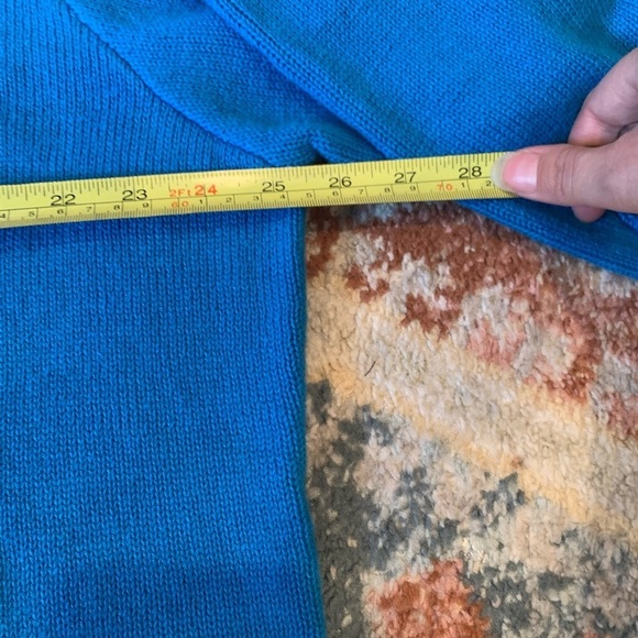 Storybook Knits Ramie & Cotton Blue White Beaded Jeweled Button Down Cardigan 2X - Picture 7 of 9